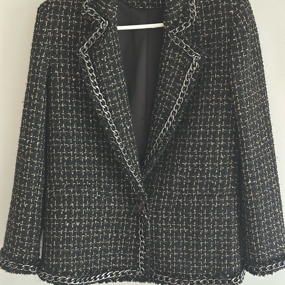Alice + Olivia Shan Tweed Blazer in a Wool Blend - Picture 8 of 15